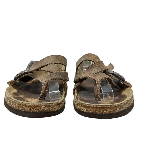 Birkenstock Temara Sandals Leather Buckle Flat Brown Size 41 US 10 10.5 - Picture 4 of 14